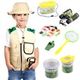 Kids Outdoor Explorer Kit Outdoor Adventure Camping Toys For Kids Cargo Vest Hat Set Explorer Bug Catching Kit Adventure Toys