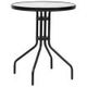 vidaXL Garden Table Black diameter 60x70 cm Steel
