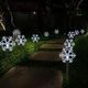 White Christmas Pathway Lights Solar Powered, Snowflake Lights with Stake Outdoor Waterproof with 5-LED  (Snowflake)