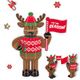 50pcs 3D Puzzle Reindeer Building Model Kit Christmas Decor Gifts Assemble Size 31x17x36.5cm