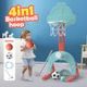 Kidbot Basketball Hoop Set Football Net Ring Toss Golf Game Activity Centre Kids Playset 4-in-1
