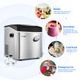 4.5L Portable Only 7-Min Ice Cube Maker Machine,12 Ice Cube 1 Cycle 27Kg 1 Day,S/M/L Size,Save Energy