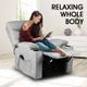 Relax 8 Point Heated Massage Chair Lift Moter 160 Degree Recliner Thick Padded Sofa W/Slide Out Foot Rest