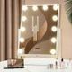 3 Light Color Led Hollywood Deskop Makeup Vanity Mirror-Warm Yellow, Daylight And Cool White