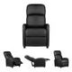 Hight Density Foam Thick Padded Recliner Arm Chair 100-135 Degree Adjustable W/Pop Up Footrest-Black