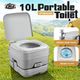 10L Portable Toilet Camping Travel Mobile Porta Potty Light Grey 41x36x31cm