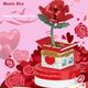 Valentine's Day Series 520 Eternal Love Rose Music Box Building Blocks DIY Confession Toys For Lover Girls Gifts