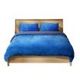 Luxury Bedding Two-Sided Quilt Cover with Pillowcase Double Size Navy Blue