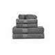 Amelia 500GSM 100% Cotton Towel Set -Zero Twist 6 Pieces -Dark Grey