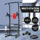 6 In 1 Home Gym Power Tower Fitness Workout Equipment Height Adjustable Pull Chin Up Dip Station