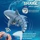 2021 Newest 2.4Ghz Funny Remote Control Shark Underwater Simulation Fish Animals Robots Bath Tub Pool Electric Toys For Kids COL BLUE