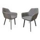 Lucas Set of 2 Dark Grey Leatherette Dining Chair