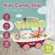 55 PCS Toy Boat Ship Educational Pretend Play Food Toy Set Ice Cream Candy with Light Music Smoke