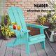 Neader Reclining Chair Adirondack Occasional Foldable Outdoor Lounging Furniture Green