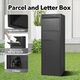Letterbox Freestanding Parcel Mailbox Weatherproof Postbox Delivery Drop Box