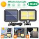 COB 128 LED Solar Powered Motion Sensor Wall Light Outdoor Garden Security Night Wall Split Solar Lamp 1/3 Modes
