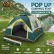 OGL 3 Person Tent Beach Camping Instant Pop Up Shelter Family Sun Shade 215x200x141cm Green White