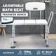 Medical Tub Transfer Bench Adjustable Shower Bath Seat Stool with Armrest and Back