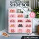 12PCS Large Shoe Storage Box Clear Display Case Sneaker Boxes Plastic Organiser Stackable