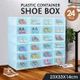 24PCS Shoe Storage Box Clear Display Case Large Plastic Sneaker Boxes Organiser Stackable x2