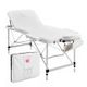 Aluminium Portable Beauty Massage Table Bed 3 Fold 70cm White