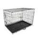 Wire Dog Cage Foldable Crate Kennel 48in with Tray