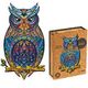 Wooden Jigsaw Puzzle, Charming Owl, Best Gift for Adults and Kids, Unique Shape Jigsaw Pieces - 186 pcs