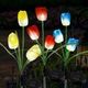 Solar LED Garden Stake Lights Tulip Flowers 1pc ?random color