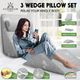 Luxdream 3PCS Foam Wedge Bed Pillow Headrest Leg Elevation Breathable Cover