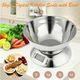 Household stainless steel kitchen scale 5kg with bowl electronic scale