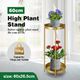 60CM High Plant Stand Flower Pots Metal Shelf Indoor Outdoor Corner Planter Holder Rack Golden