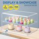 2 Tier Cupcake Cake Display Case Cabinet Stand Bakery Pastry Donuts Holder 5mm Thick Transparent
