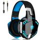 Wired and Wireless Gaming Headset, Surround Sound PC Headset, Head Mounted, Bluetooth Compatible