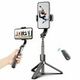 3 in 1 Phone Gimbal Stabilizer Selfie Stick Tripod 5-Section with Remote Shutter Phone Clamp Smart Rotatable