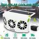 Solar Powered 3 Fan Car Exhaust Fan,Car Radiator Fan, Energy Saving Air Vent Radiator Air Purifiers 2W ABS (White)