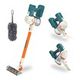 Kids Vacuum Cleaner for Toddlers, Cordless Vacuum Toy Housekeeping Cleaning Set Includes 3 Different Nozzle, Duster, Pretend Play Household