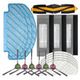Replacement kit for ECOVACS DEEBOT OZMO T8 AIVI T8MAX vacuum cleaner 1 main brush, 6 side brush, 3 filters, 3 mop cloth,5 disposable mops