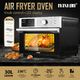 Maxkon Large Air Fryer Electric Digital Convection Oven Big Air Cooker Toaster Oil Free 30L 1800W Dual Cook Function