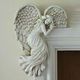 Door Frame Angel Decor Statues Ornaments with Heart-Shaped Wings Sculpture Angel - Left
