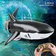 Remote Control Shark ToyWater Jet Simulation Shark?Remote Control Boat for Pool Dual Batteries