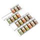 Expandable Plastic Deluxe Spice Rack, Drawer Organizer for Kitchen Cabinet Drawers- 4 Tier Spice Drawer Organizer for Kitchen Cabinets,1 Pack Clear