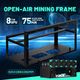8GPU Mining Rig Case Graphics Card Holder Open Air Frame Rack Motherboard Bracket