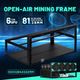 6GPU Mining Frame Rack Open Air Rig Case Graphics Card Holder Motherboard Bracket