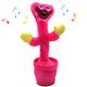 Singing and Dancing Huggy Wuggy Plush Toy Game Poppy Playtime with Music Sausage Monster Doll Electric Cactus Toy Birthday Gifts Color Red