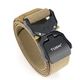 Tactical Belt, Military Hiking Rigger 1.5" Nylon Web Work Belt with Heavy Duty Quick Release Buckle 125 CM - Khaki