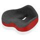 Memory Foam Seat Cushion for Office Chair, Coccyx Seat, Orthopedic Cushion for Lower Back Pain Relief (Grey+Red)