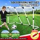 Portable Soccer Goal Nets 2-in-1 Small Football Goals Set Backyard for Kids Adult 219cm X 142cm