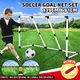 Portable Soccer Goal Nets 2-in-1 Mini Football Backyard Goals Set Easy Assembly for Kids Adult 139.5 x 91.3 cm