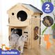 2 Layer Large Cat House Condo Indoor Kitty Scratching Playhouse Durable MDF for Cats Rabbit