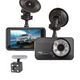 Dual Dash Cam 1920x1080P FHD Front and Rear Driving Recorder with G-Sensor, 170 Degree Wide Angle, Loop Recording, 3 inch LCD Display